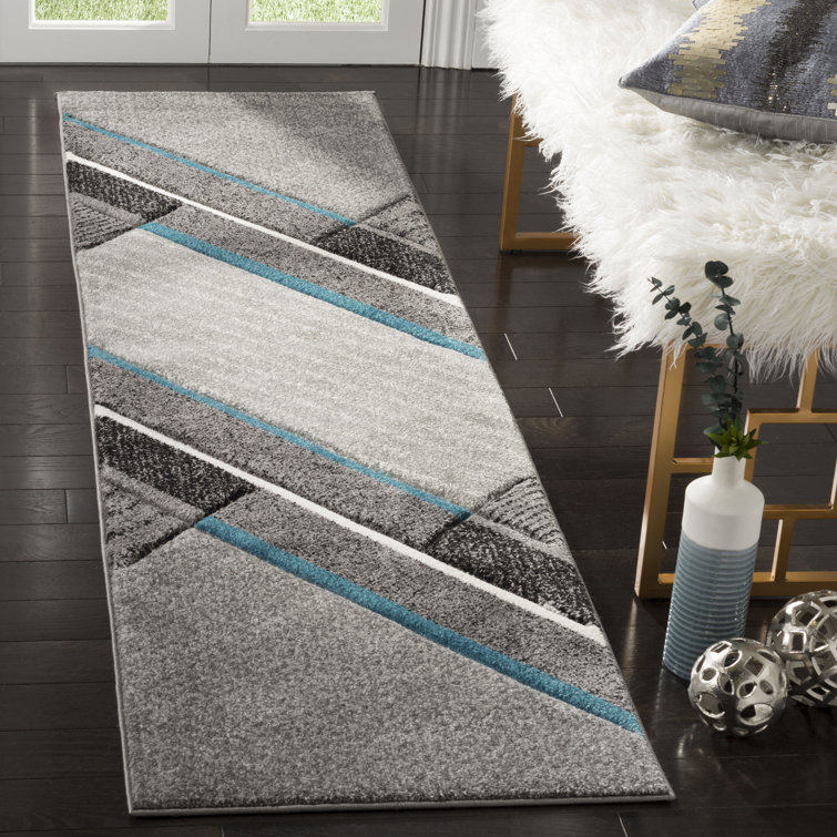Orren Ellis Vilica Patchwork Gray/Teal Area Rug & Reviews Wayfair